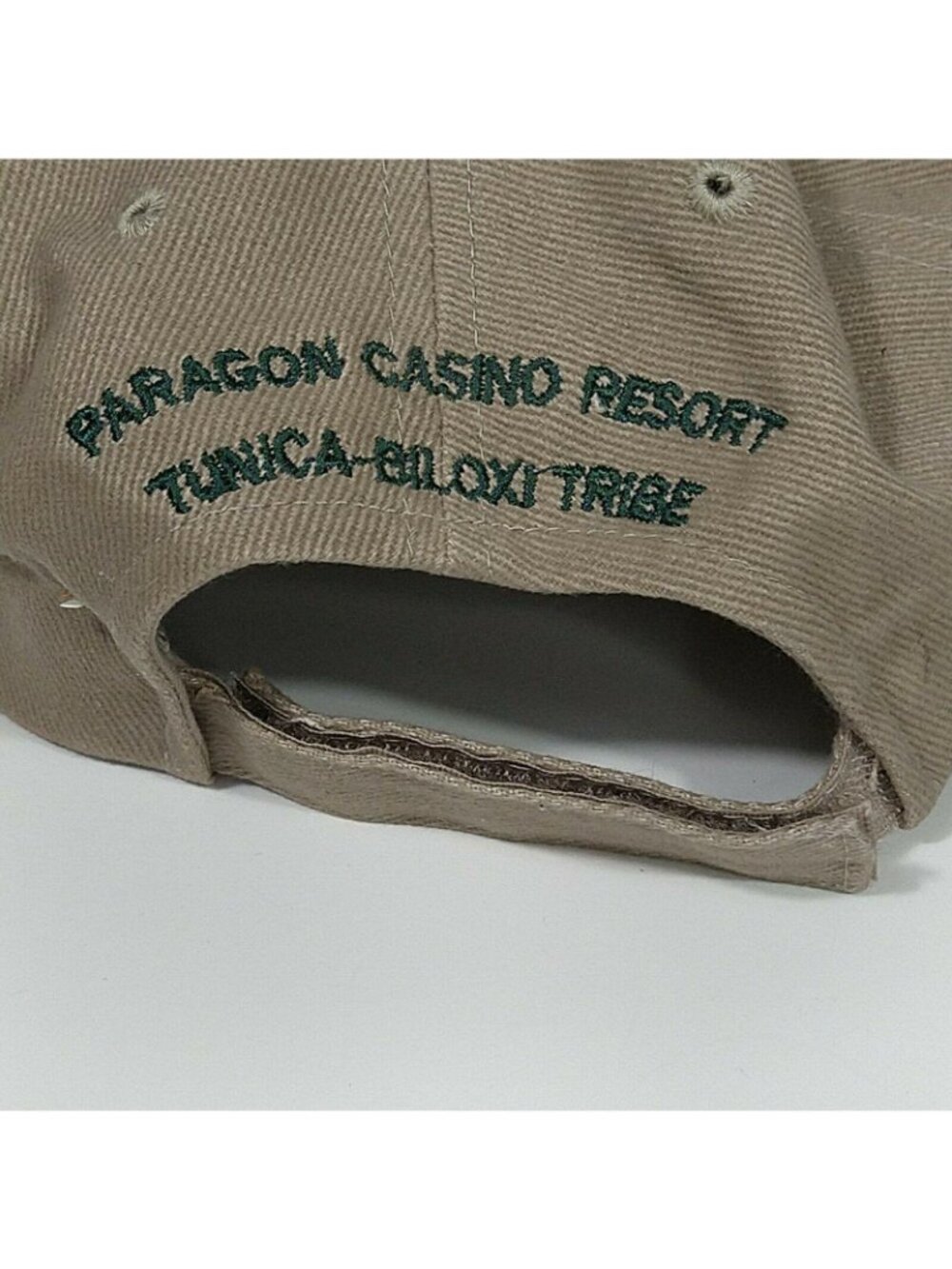 Melonhead Tan Cap Strap Back Paragon Casino Resort Logo Men Women One Size NEW - Picture 4 of 6